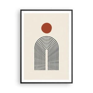 Poster in black frame - Magnetism of Shapes and Colours - 70x100 cm