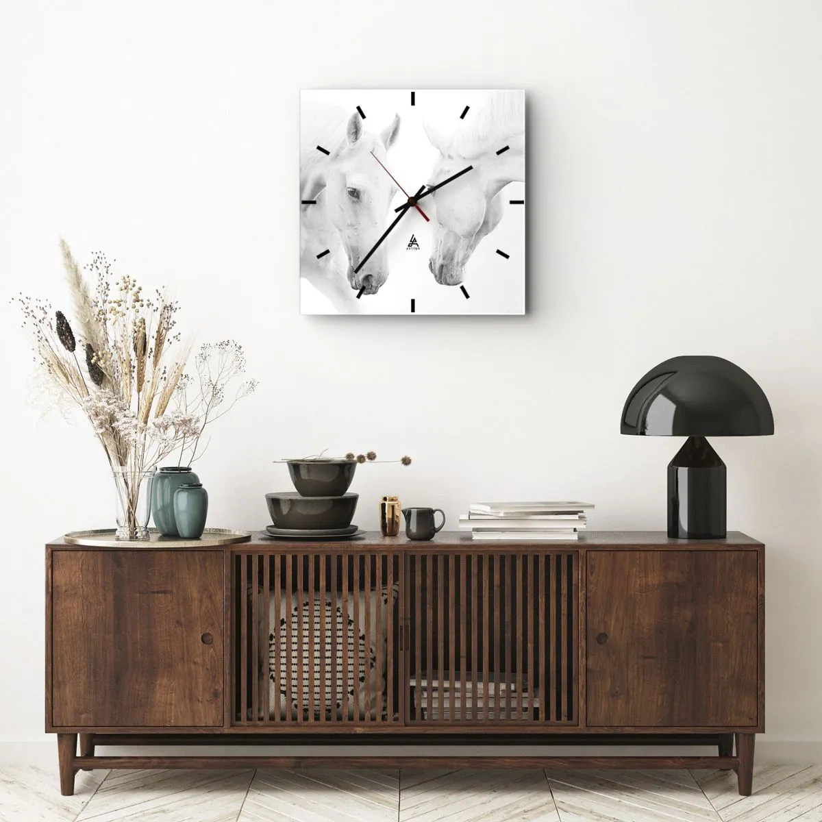 Wall clock - Clock on glass - Is this friendship…? - 30x30 cm