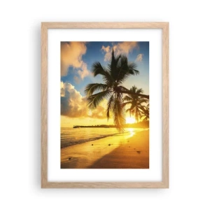 Poster in light oak frame - Caribbean Dream - 30x40 cm