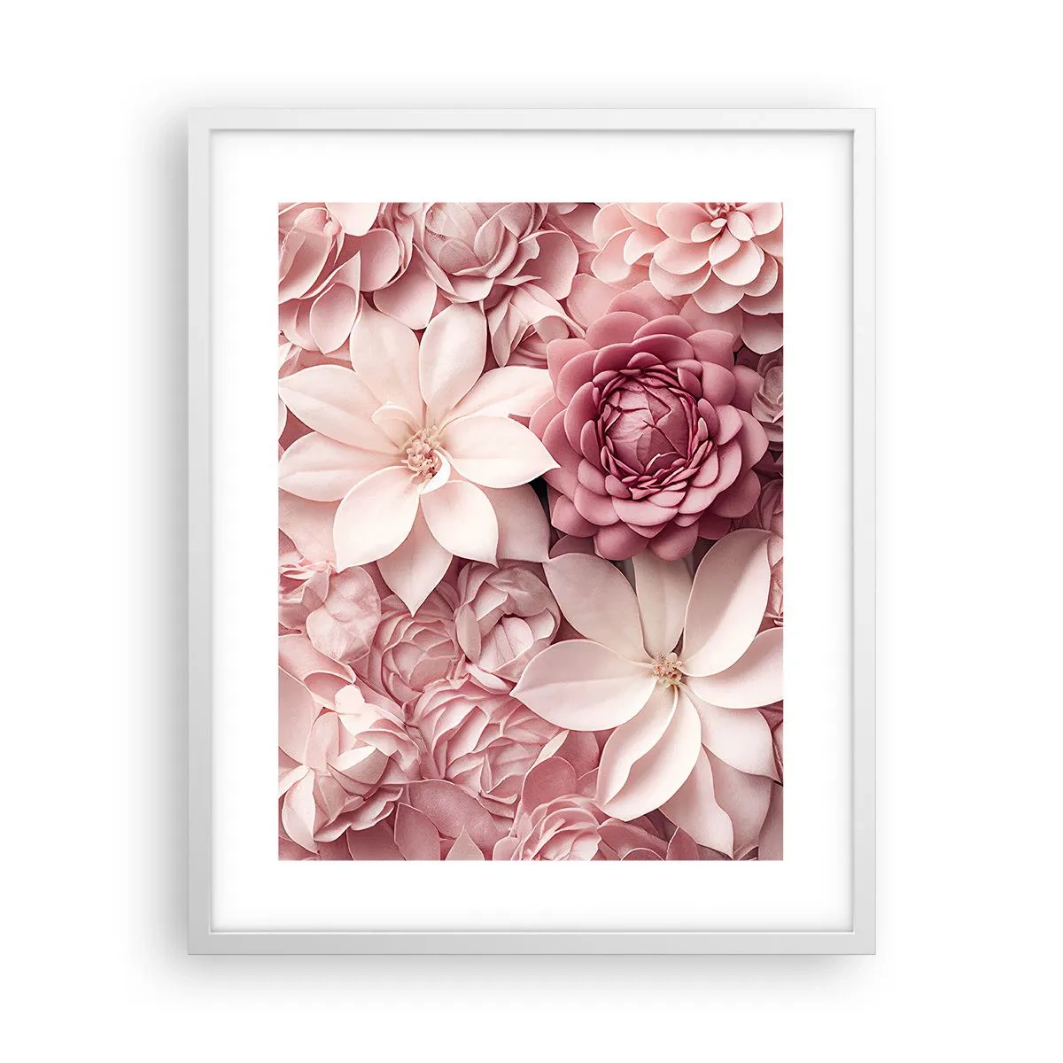 Poster in white frmae - In Pink Petals - 40x50 cm