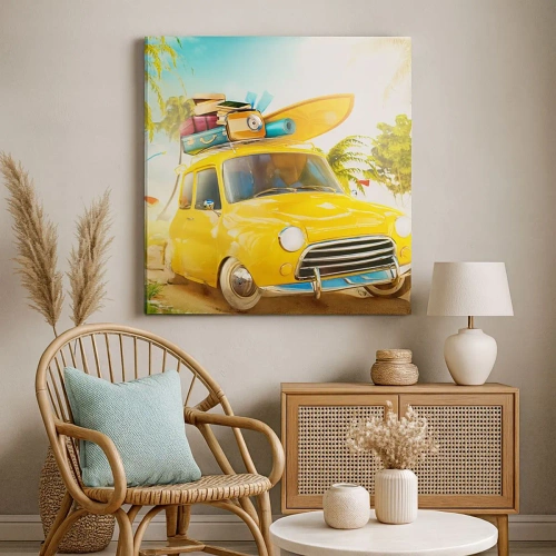 Canvas picture - Happy Travels - 30x30 cm