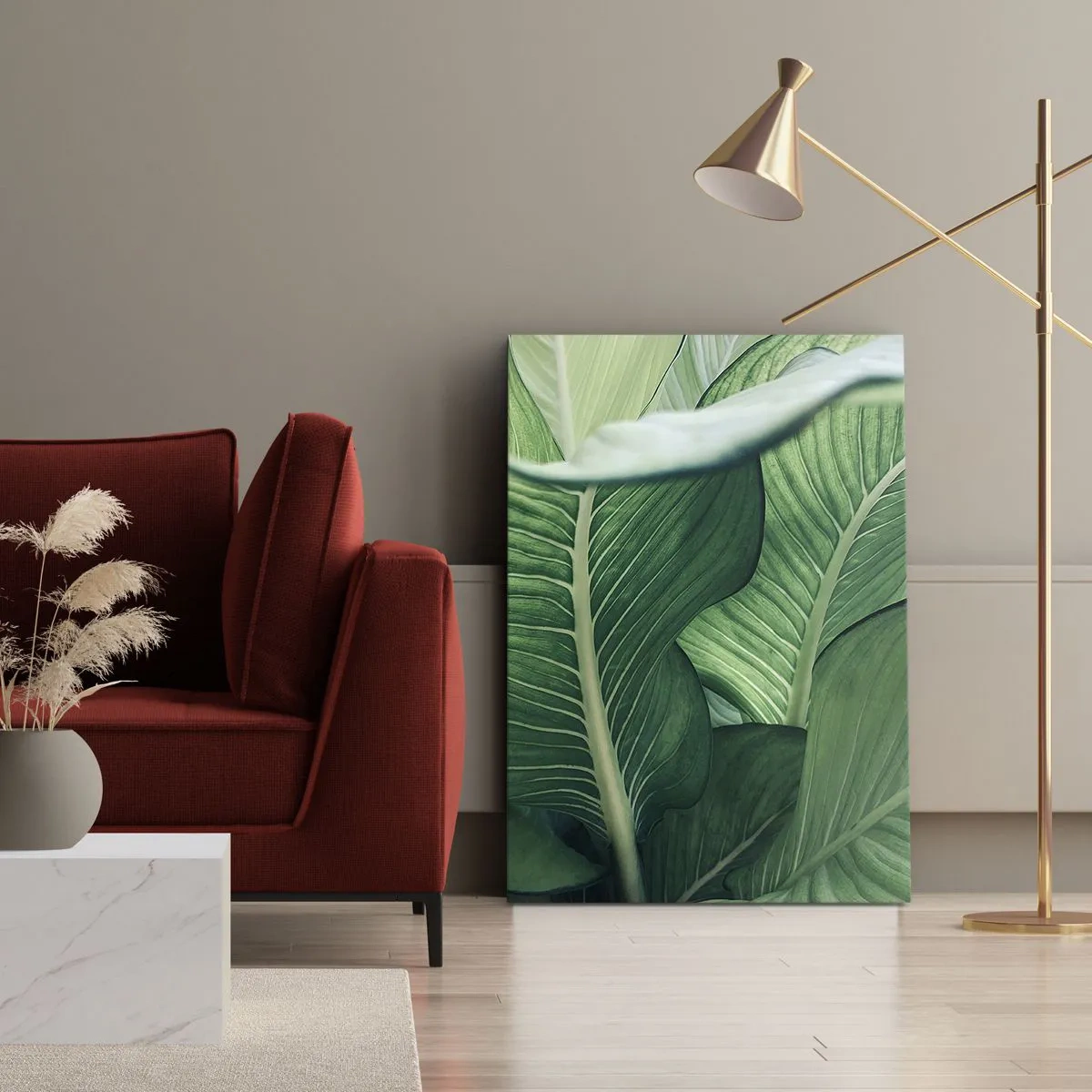 Canvas picture - Life in Intense Green Colour - 70x100 cm