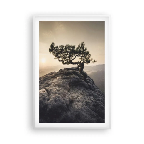 Poster in white frmae - Life Always Wins - 61x91 cm