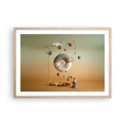 Poster in light oak frame - Anything Can Happen - 70x50 cm