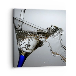 Canvas picture - Crystal Clear Water in a Crystal Glass - 30x30 cm