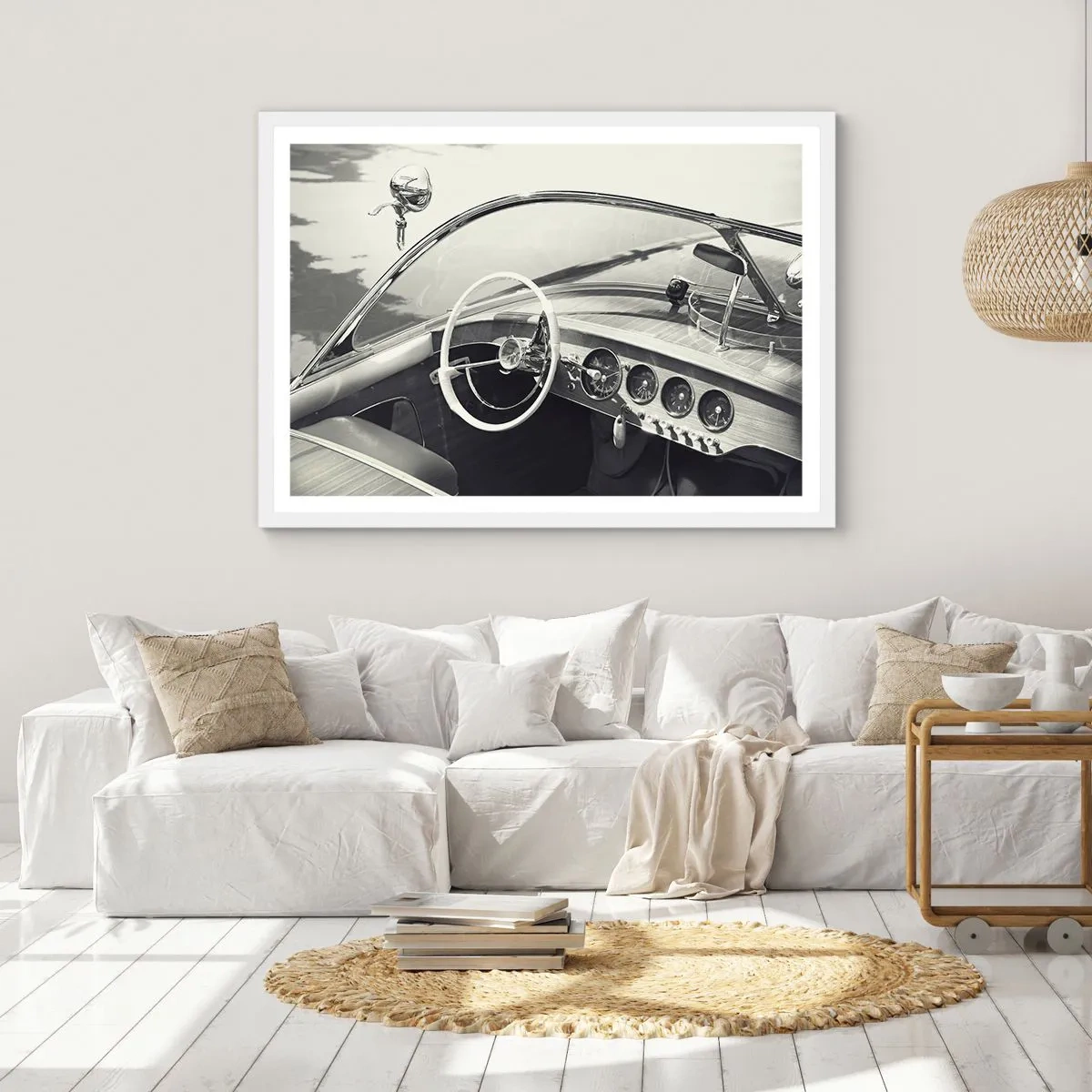 Poster in white frmae - Weather for the Rich - 50x40 cm