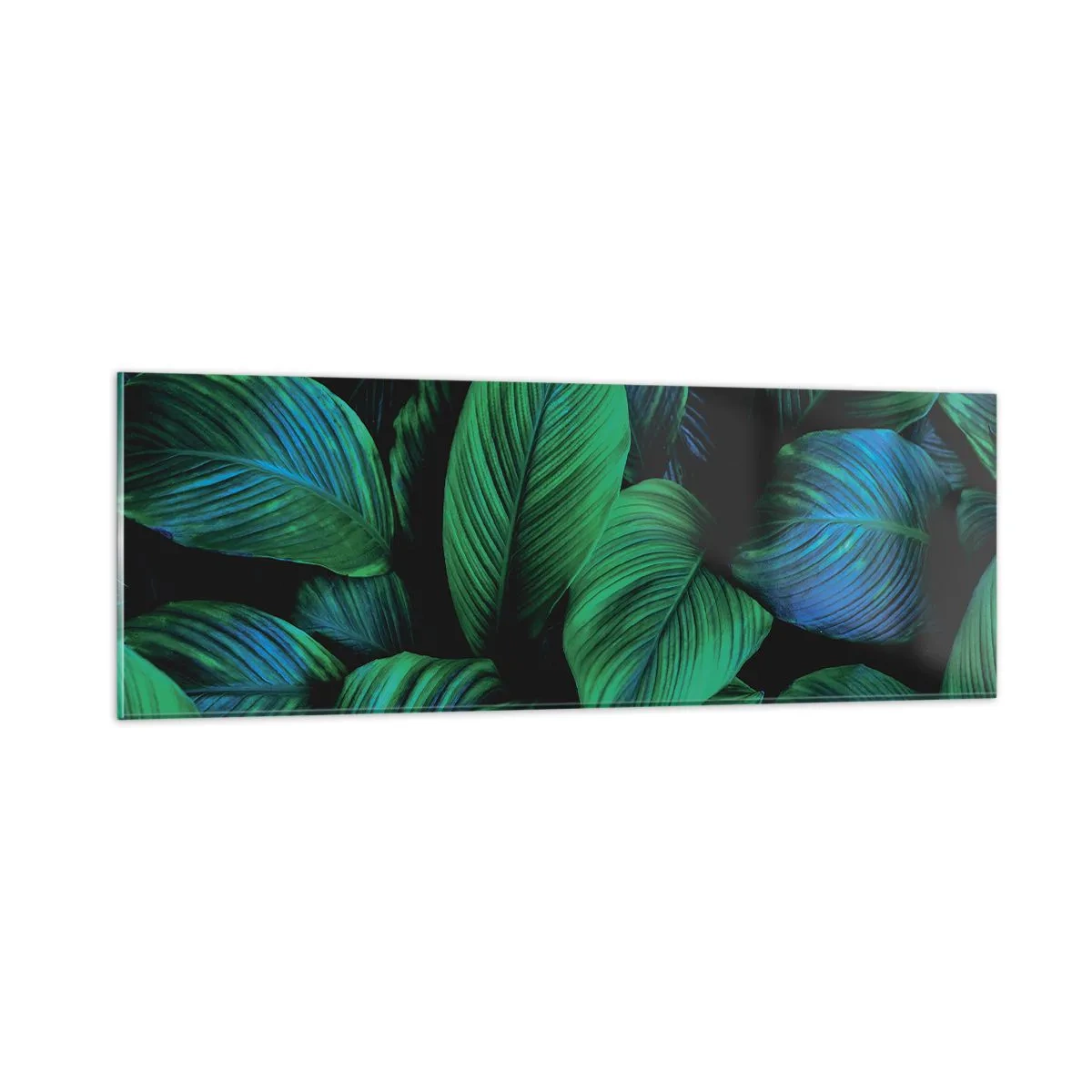 Glass picture - In a Green Crowd - 90x30 cm