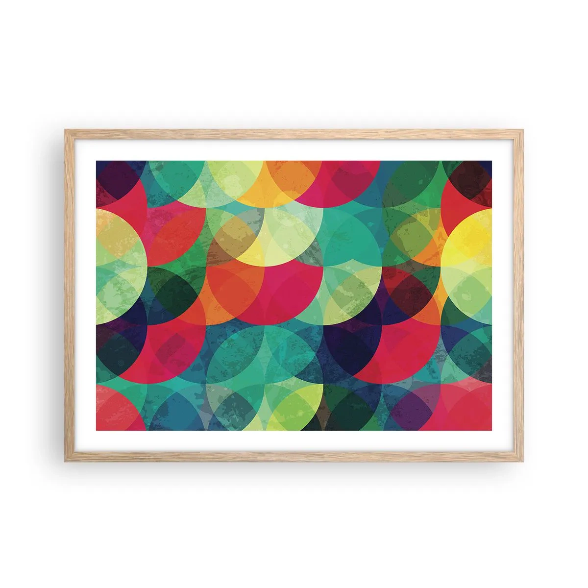 Poster in light oak frame - Into the Rainbow - 70x50 cm