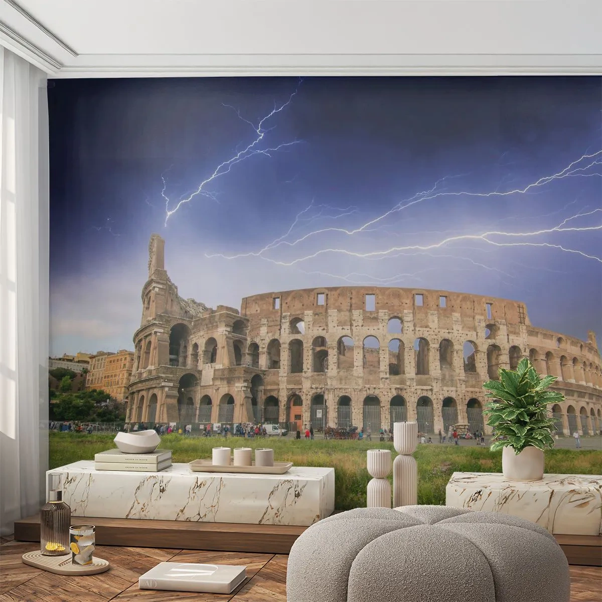 Self-Adhesive Photo Wallpaper Deluxe Sticker - Battle Arena - Architecture, Rome, Colosseum - 250x175 cm