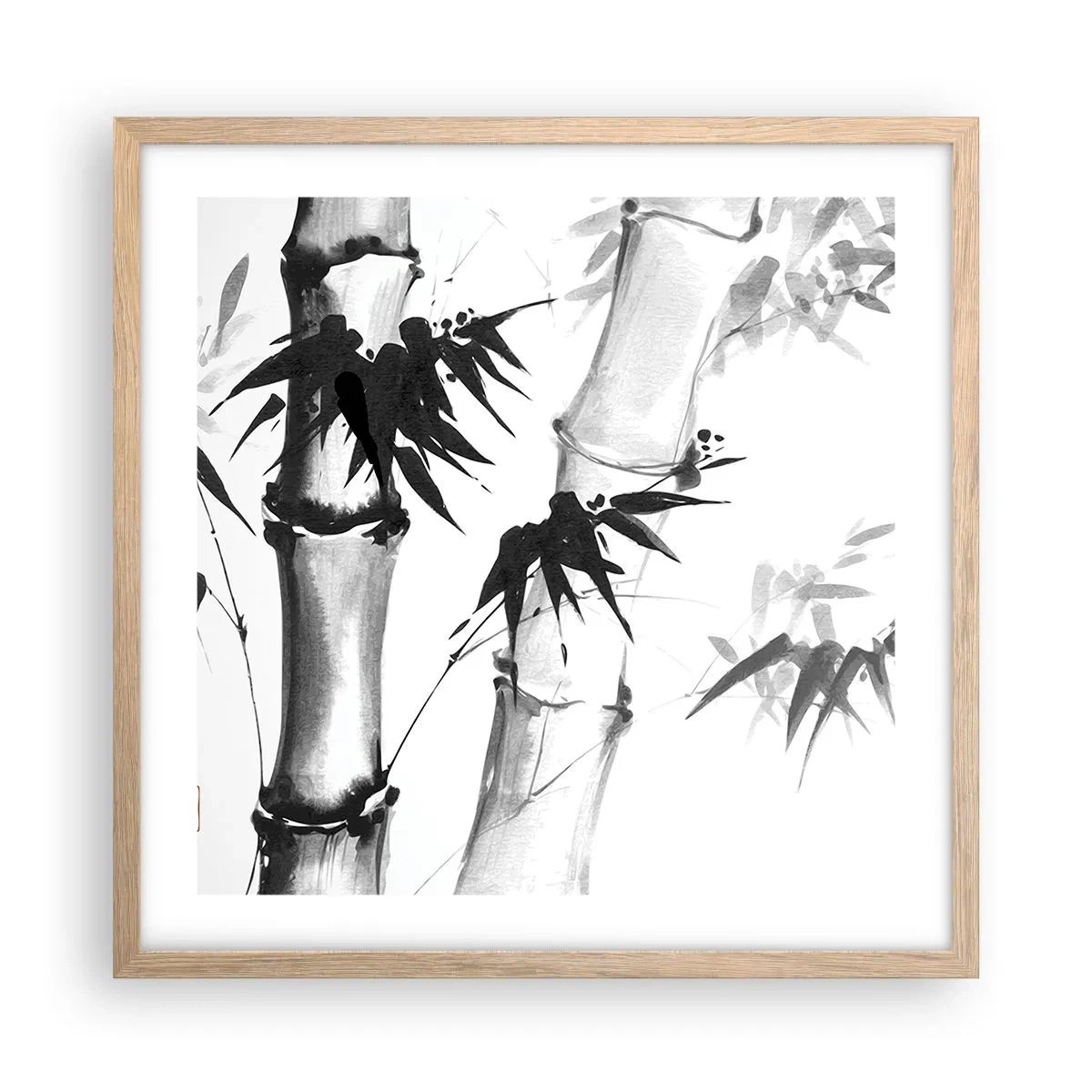 Poster in light oak frame - Close-up to the Orient - 50x50 cm