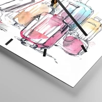 Clock face with lines