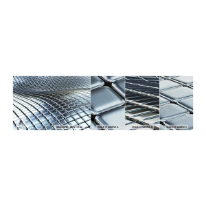 Photo Wallpaper Sample Premium Sand - Metallic Silver Wave - Abstraction, Graphics, Piece - 100x30 cm