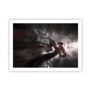 Poster - Lost in the Fog of Jazz - 70x50 cm