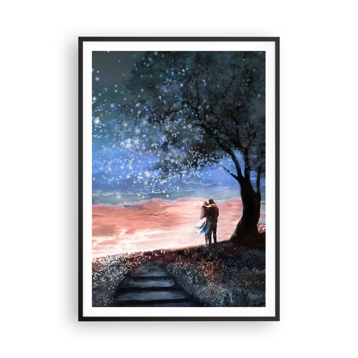 Poster in black frame - Starry Spectacle - 70x100 cm