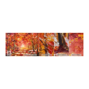 Photo Wallpaper Sample Premium Sand - Copper Forest - Autumn, Park, Landscape - 100x30 cm