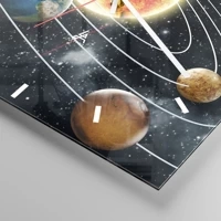 Clock face with lines