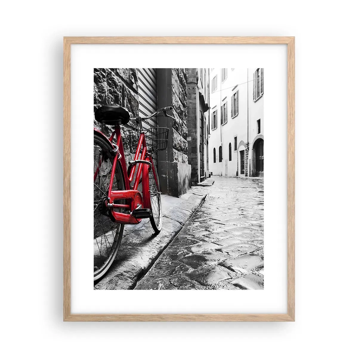 Poster in light oak frame - Real Beauty Does Not Age - 40x50 cm