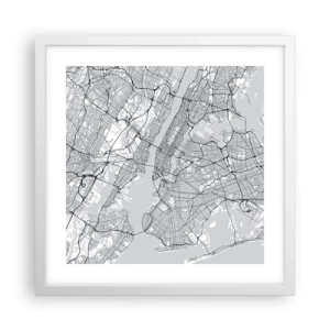 Poster in white frmae - Anatomy of Metropolis - 40x40 cm