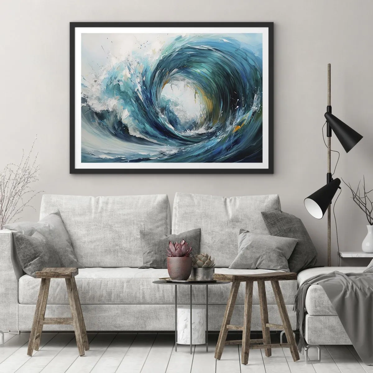 Poster in black frame - Sea Portal - 70x50 cm