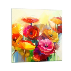 Glass picture - Not Only Red - 60x60 cm