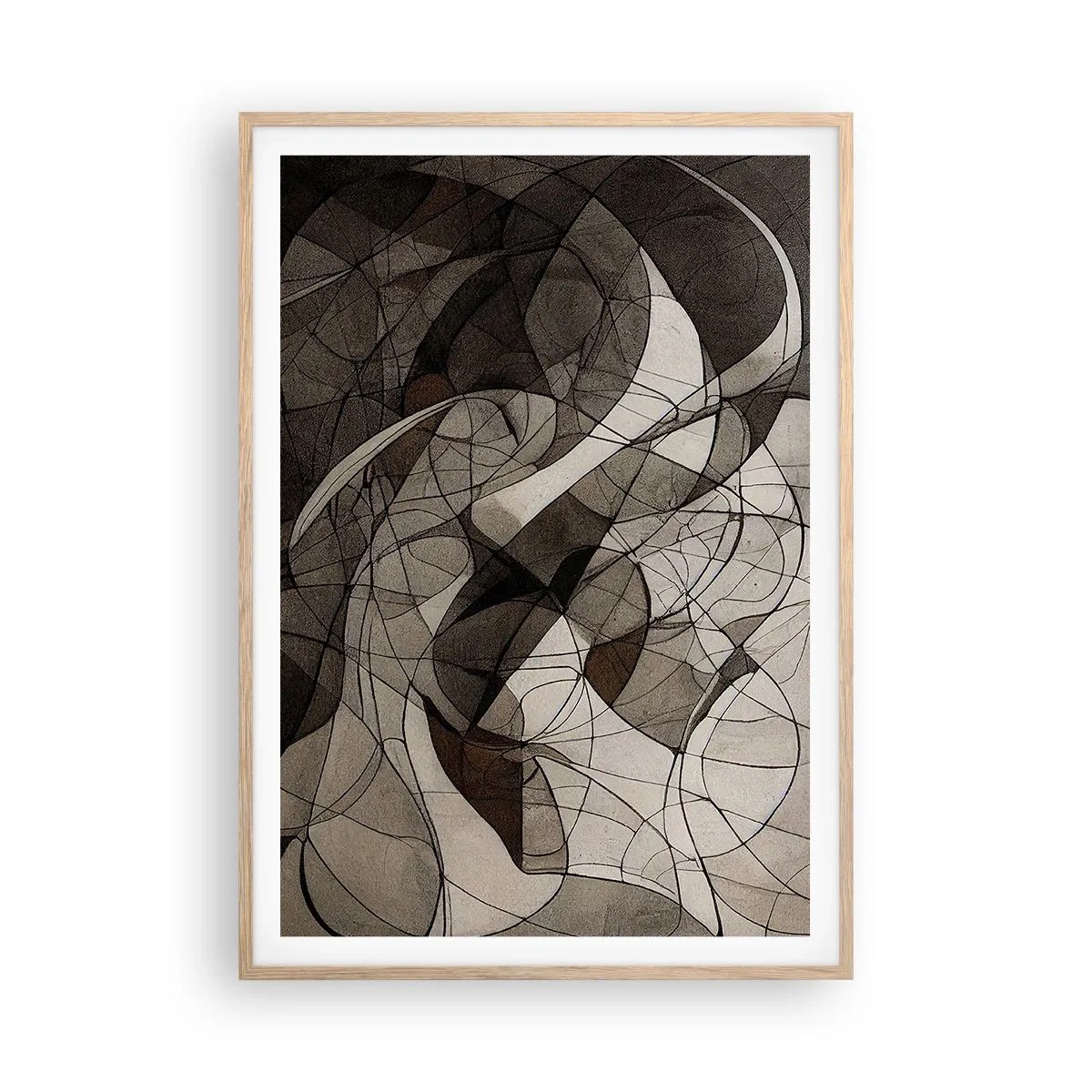 Poster in light oak frame - Circulation of the Colours of the Earth - 70x100 cm