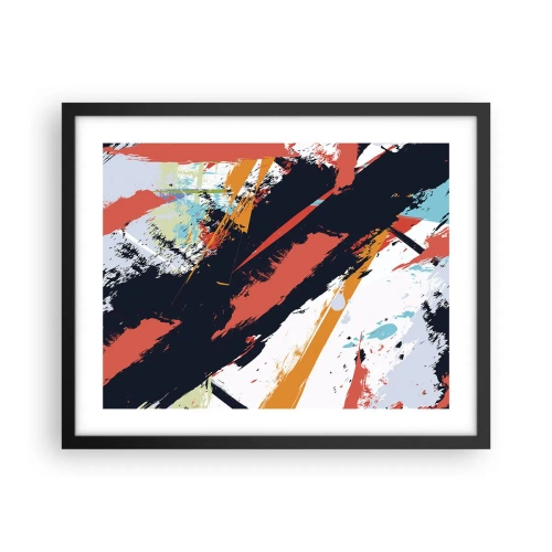 Poster in black frame - Dynamic Composition - 50x40 cm