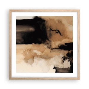 Poster in light oak frame - Intriguing Abstract - 50x50 cm