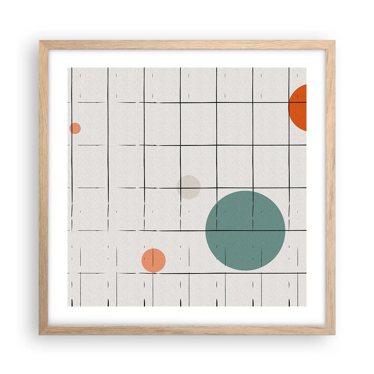 Poster in light oak frame - Imprisoned. Us or Them? - 50x50 cm