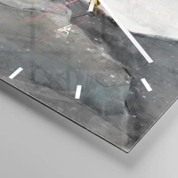 Clock face with lines