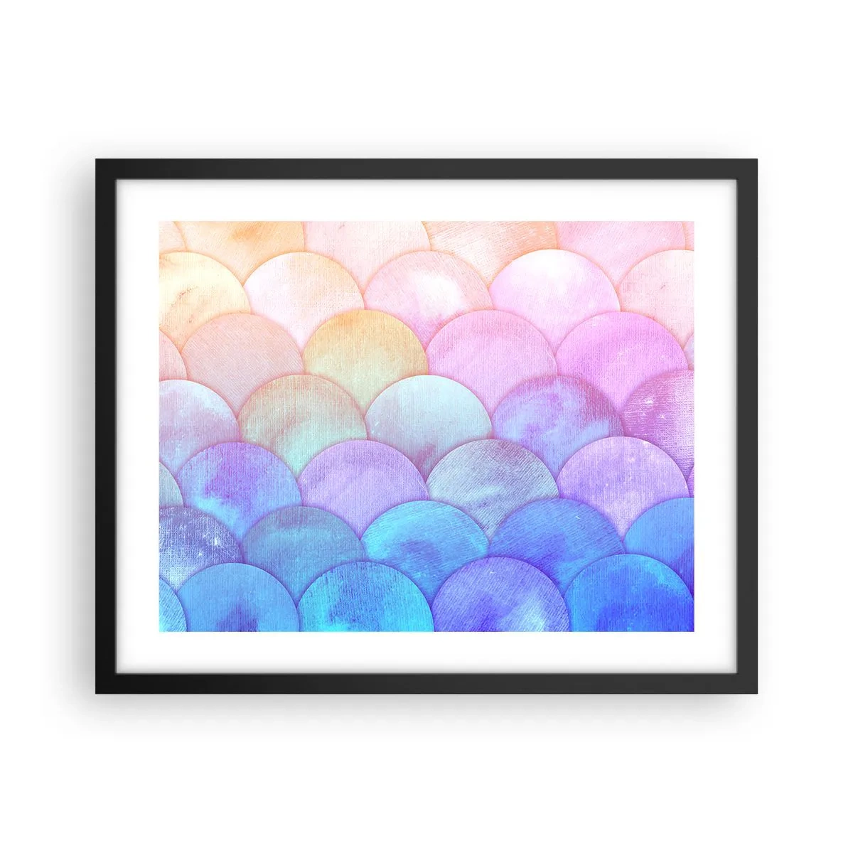 Poster in black frame - Pearl Scale - 50x40 cm