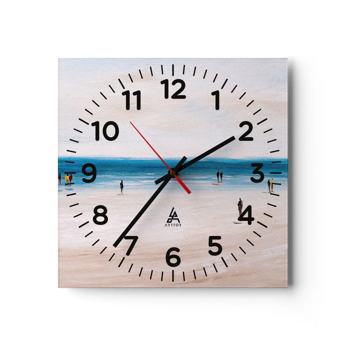 Wall clock - Clock on glass - Natural Need - 40x40 cm