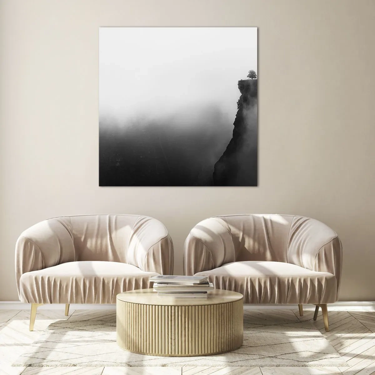 Glass picture - On the Edge of the World - 70x70 cm