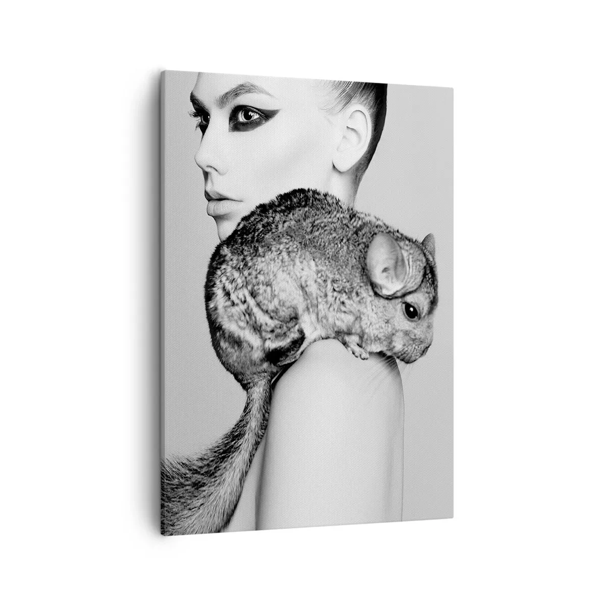 Canvas picture - Lady with a Chinchilla - 50x70 cm
