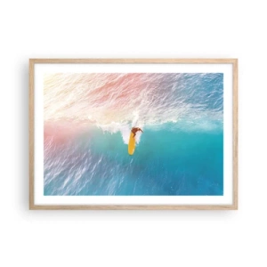 Poster in light oak frame - Ocean Rider - 70x50 cm