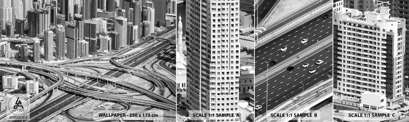 Photo Wallpaper Sample Standard Eco - Dubai - Impossible City - City, Architecture, Metropolis - 100x30 cm