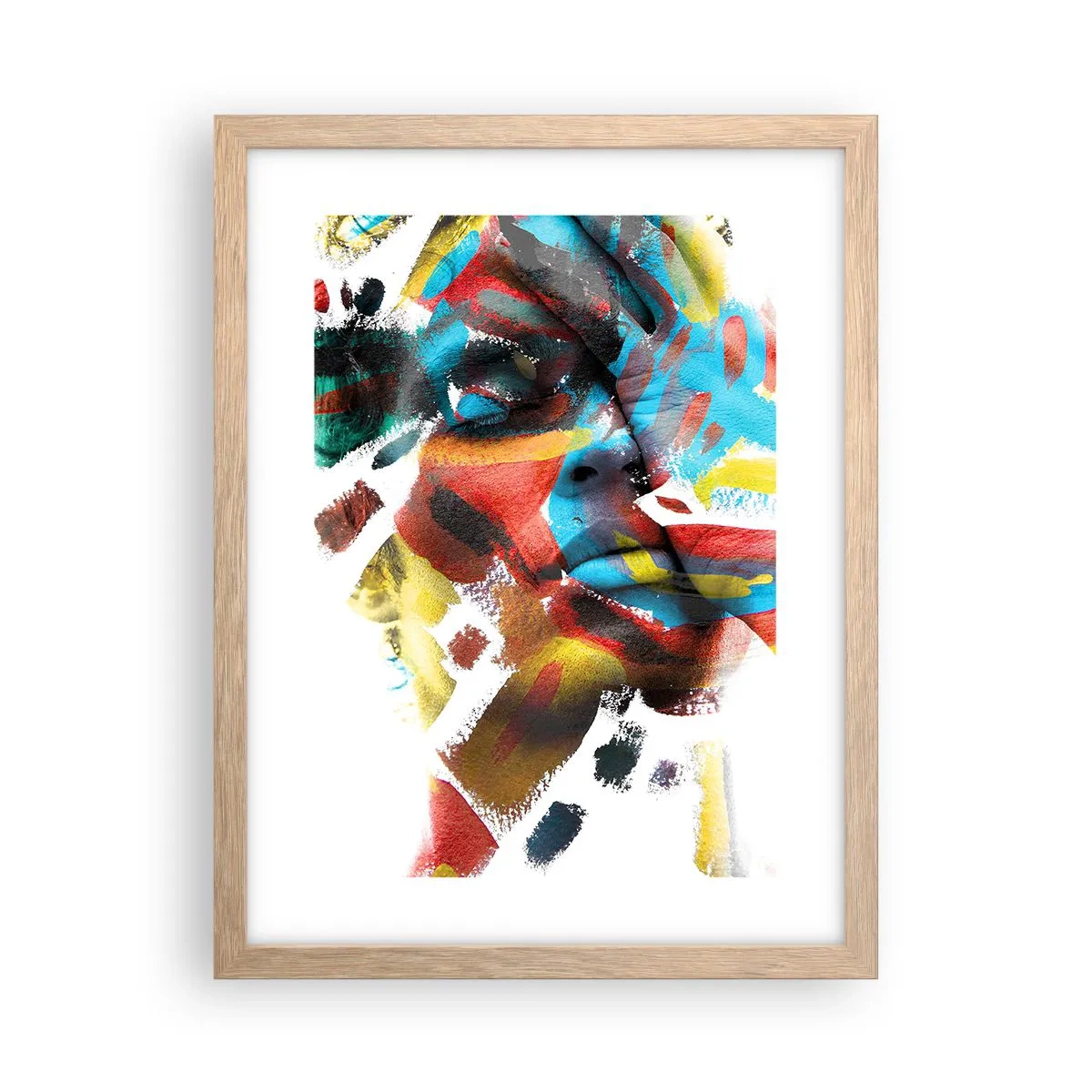 Poster in light oak frame - Colourful Personality - 30x40 cm