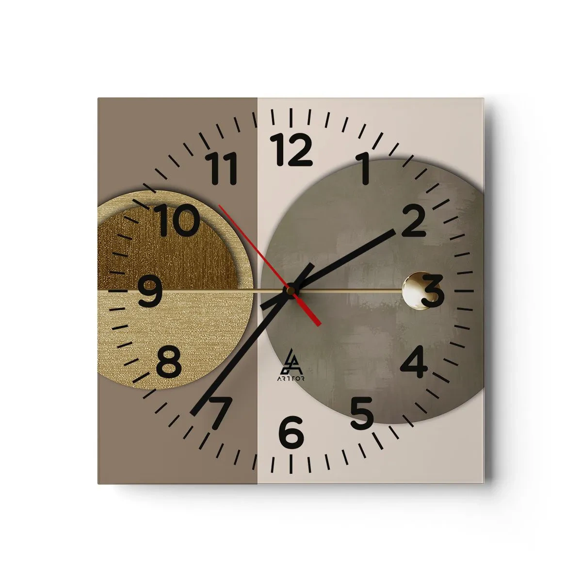 Wall clock - Clock on glass - Perfect Balance - 30x30 cm