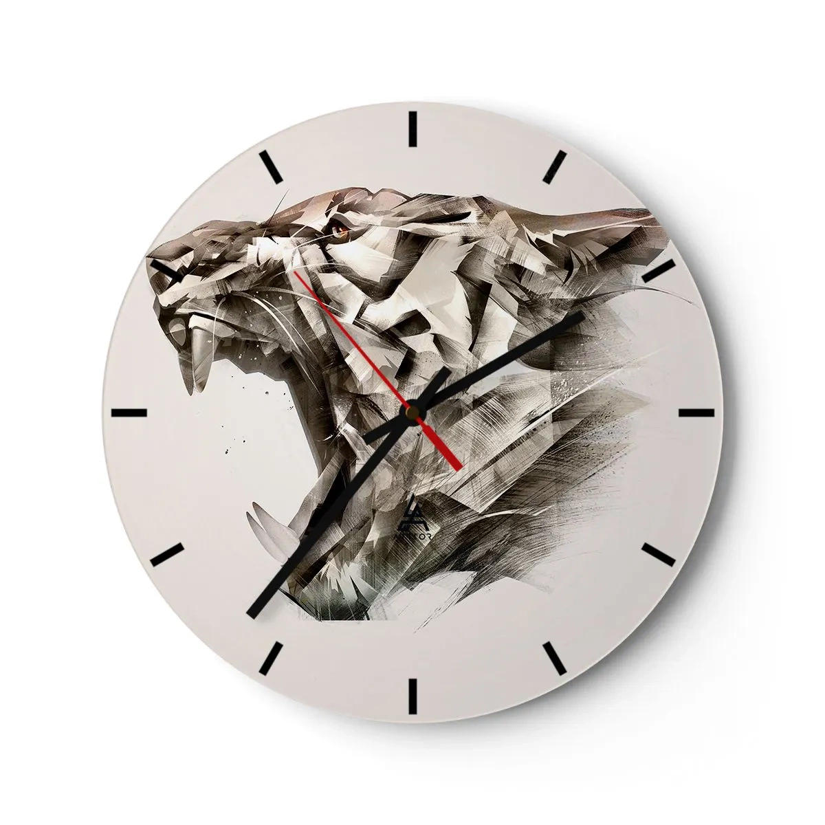 Wall clock - Clock on glass - You Know Who Is in Charge - 40x40 cm