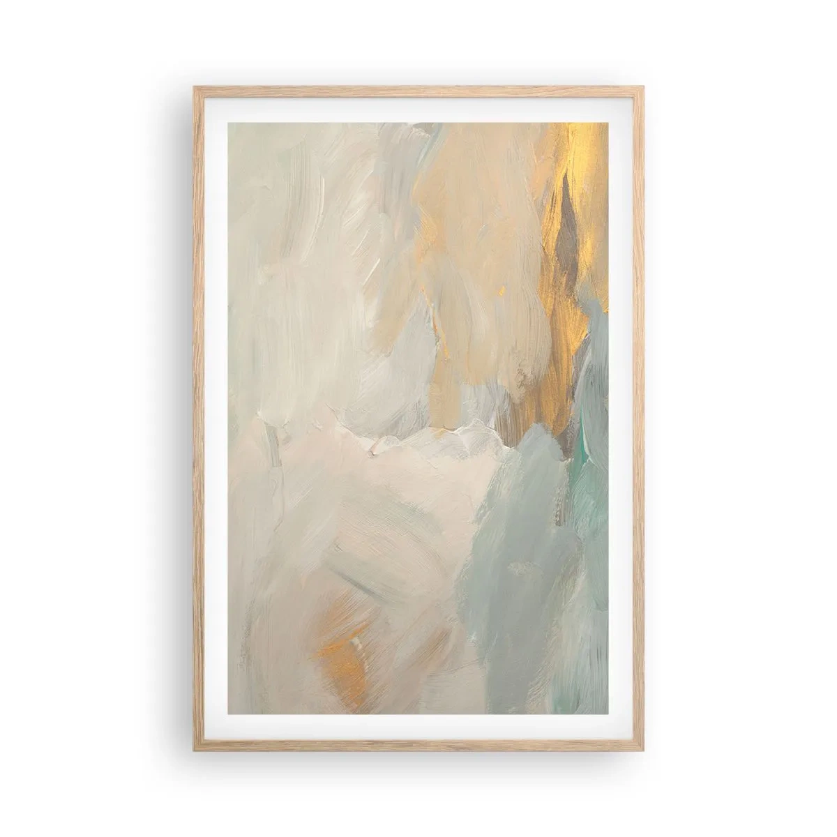 Poster in light oak frame - Abstract: Land of Gentleness - 61x91 cm