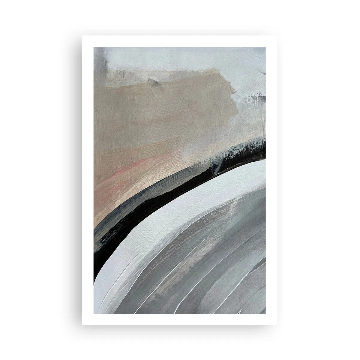 Poster - Composition: Arc of Black and Grey - 61x91 cm