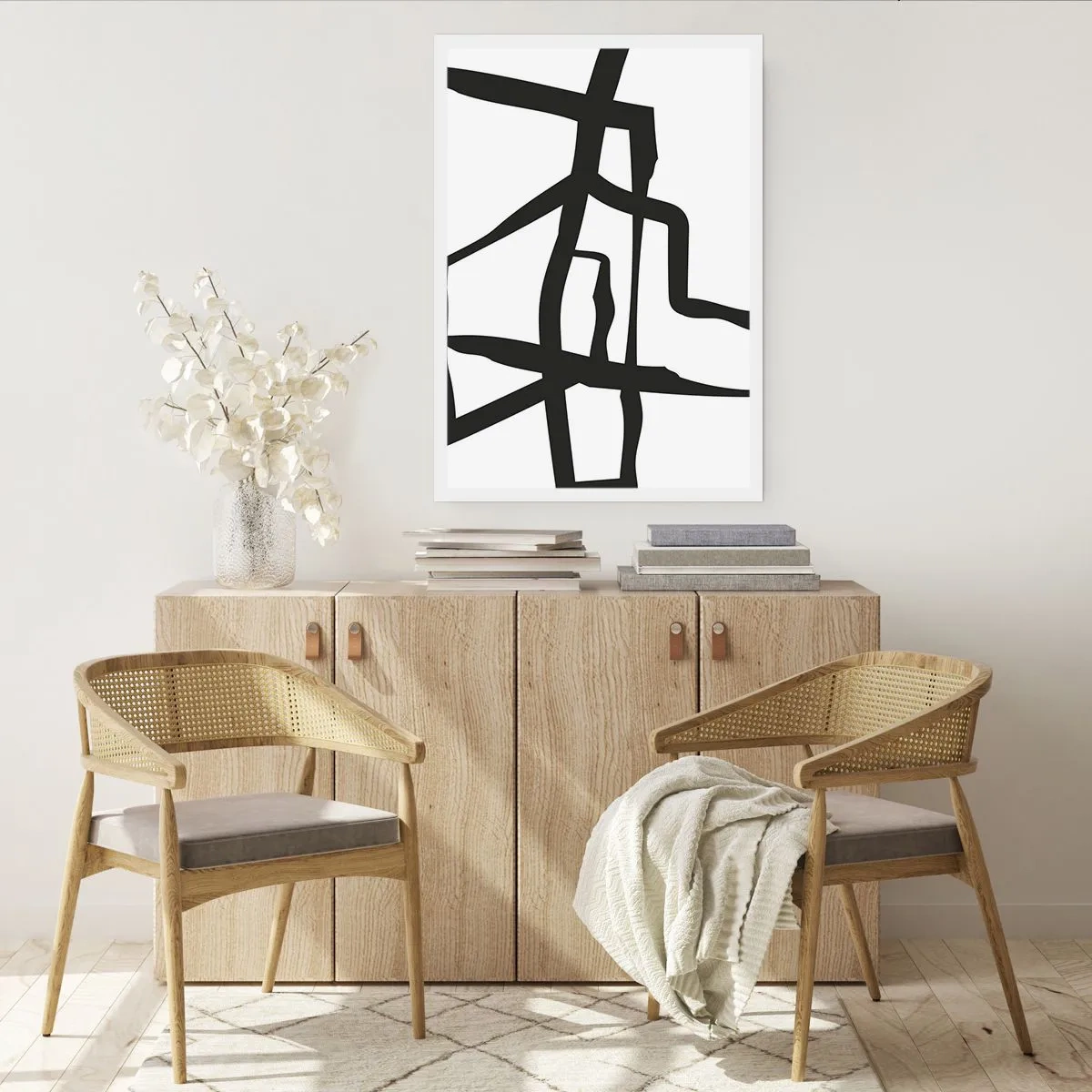 Poster - Black and White Construction - 70x100 cm