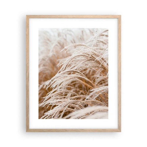 Poster in light oak frame - Bow to the Autumn Sun - 40x50 cm