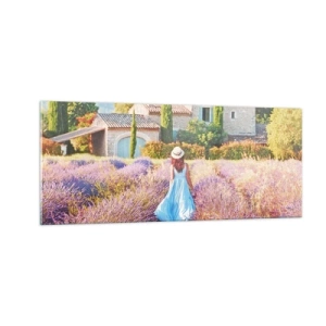 Glass picture - Lavender Girl - 100x40 cm