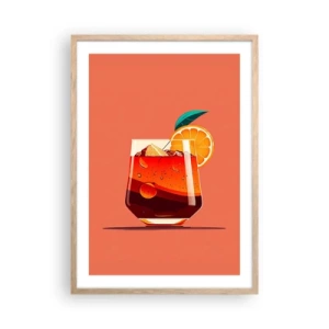 Poster in light oak frame - Summer Refreshment - 50x70 cm
