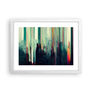 Poster in white frmae - Futuristic City - 40x30 cm