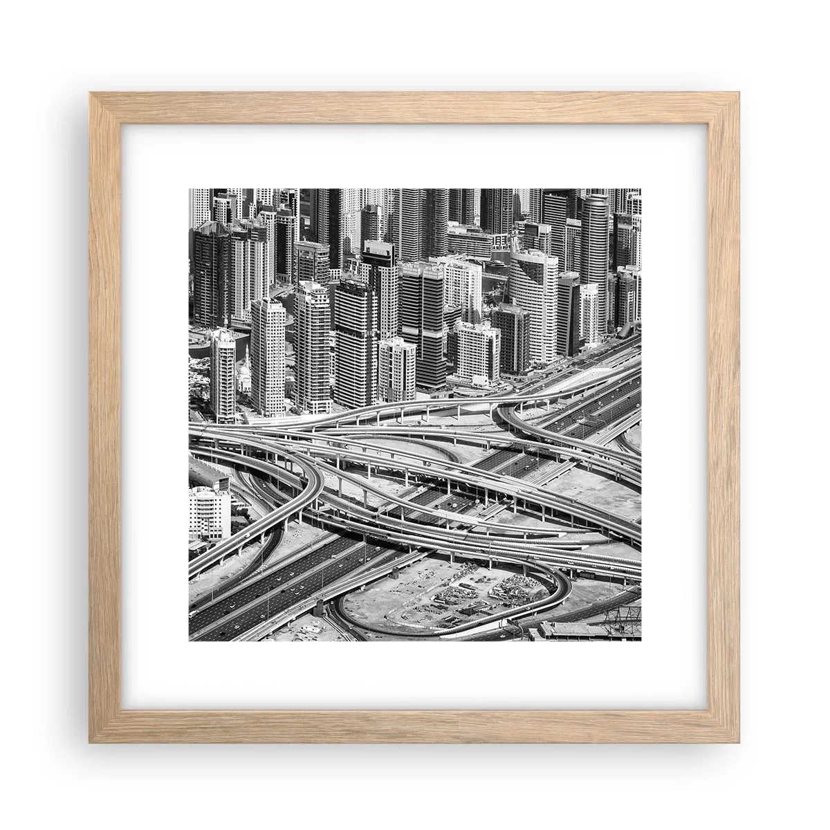 Poster in light oak frame - Dubai - Impossible City - 30x30 cm