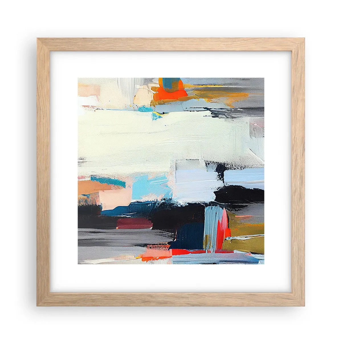 Poster in light oak frame - Is There a Method? - 30x30 cm