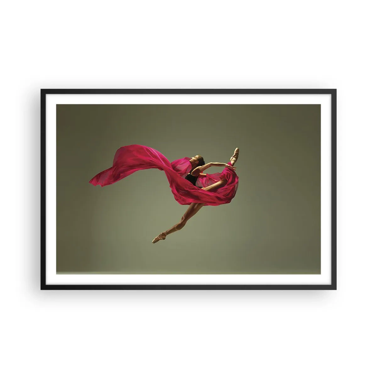 Poster in black frame - Dancing Flame - 91x61 cm