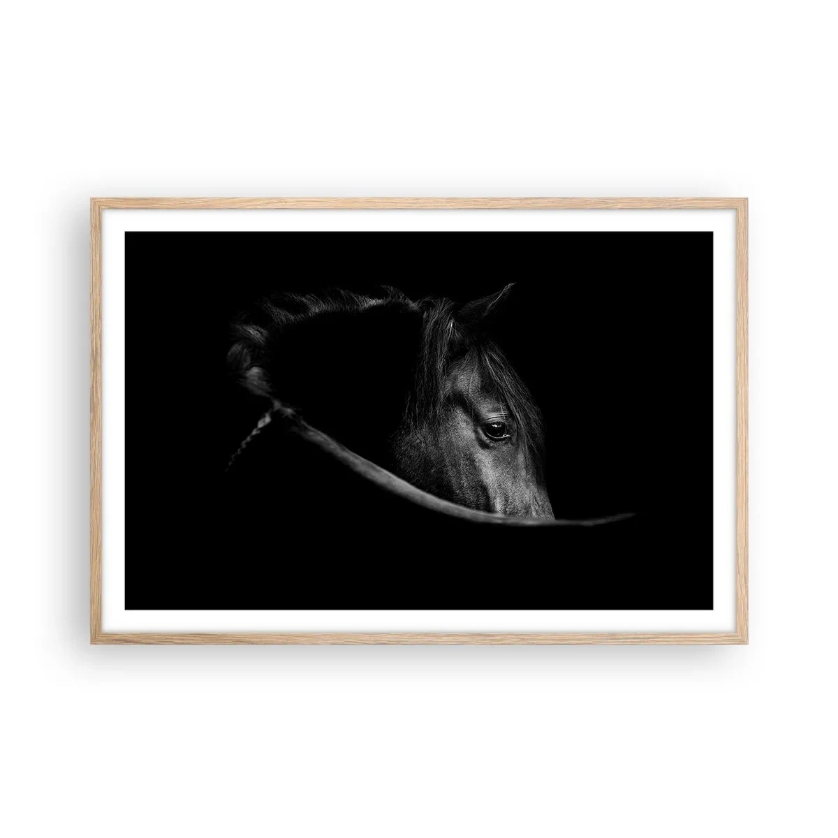 Poster in light oak frame - Black Prince - 91x61 cm