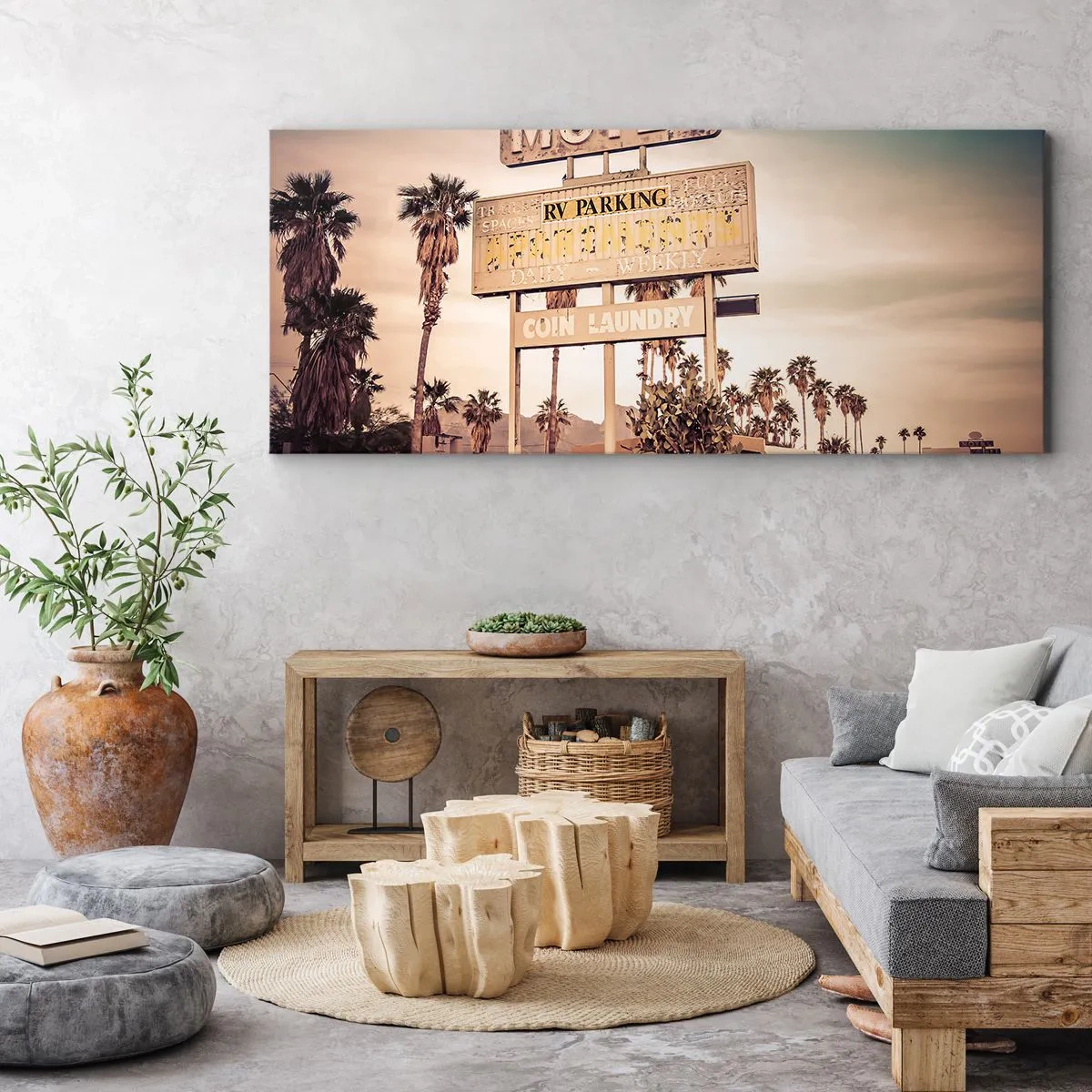 Canvas picture - The Time Stopped Here - 140x50 cm